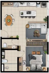 Apartamento com 1 Quarto à venda, 44m² no Atibaia Jardim, Atibaia