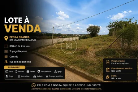 Lote/Terreno à venda, 300m² no Pedra Branca, São Joaquim de Bicas
