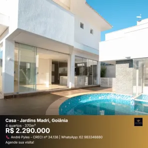 Casa com 4 Quartos à venda, 331m² no Jardins Madri, Goiânia