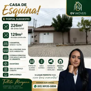 Casa com 3 Quartos à venda, 129m² no Três Irmãs, Campina Grande