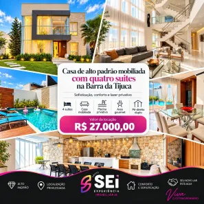 Casa com 4 Quartos para alugar, 600m² no Barra da Tijuca, Rio de Janeiro