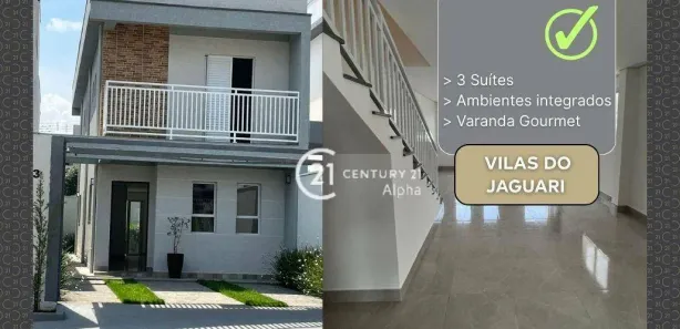 Casa de Condomínio com 3 Quartos à venda, 142m² no Villas do Jaguari, Santana de Parnaíba