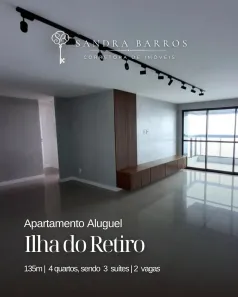 Apartamento com 4 Quartos para alugar, 135m² no Ilha do Retiro, Recife