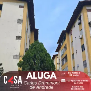 Apartamento com 3 Quartos para alugar, 81m² no Vila União, Fortaleza
