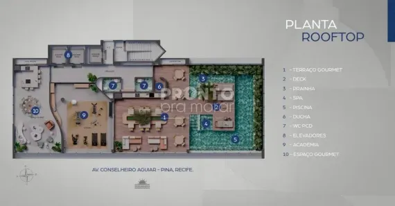 Flat com 1 Quarto à venda, 29m² no Pina, Recife
