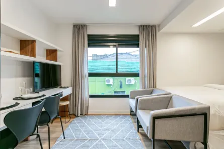 Apartamento com 1 Quarto para alugar, 27m² no Centro, Florianópolis