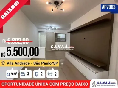 Apartamento com 3 Quartos para alugar, 80m² no Jardim Ampliação, São Paulo