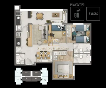 Apartamento com 3 Quartos à venda, 80m² no Nova Aldeinha/Aldeia, Barueri