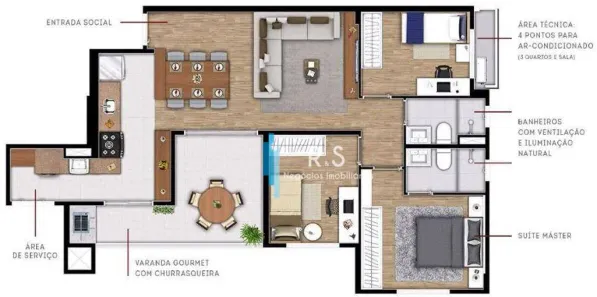 Apartamento com 3 Quartos à venda, 87m² no Chácara Cneo, Campinas