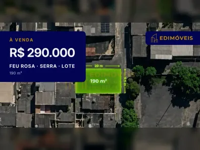 Lote/Terreno à venda, 190m² no Feu Rosa, Serra