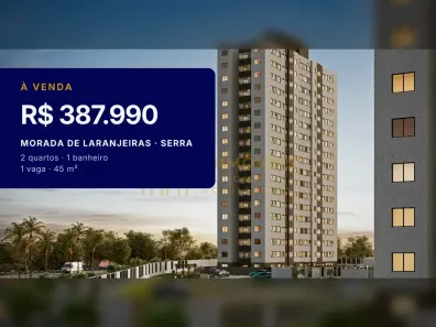 Apartamento com 2 Quartos à venda, 45m² no Morada de Laranjeiras, Serra