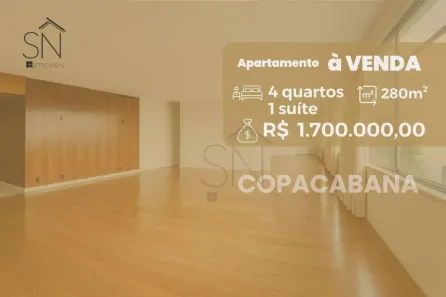 Apartamento com 4 Quartos à venda, 280m² no Copacabana, Rio de Janeiro