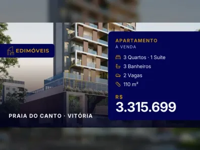 Apartamento com 3 Quartos à venda, 110m² no Praia do Canto, Vitória