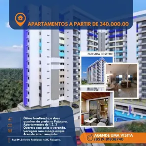 Apartamento com 2 Quartos à venda, 55m² no Pajuçara, Maceió