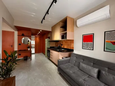 Apartamento com 1 Quarto para alugar, 62m² no Ponta da Praia, Santos