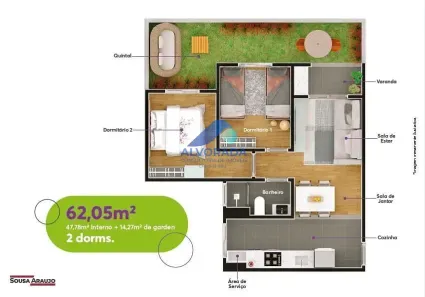 Apartamento com 2 Quartos à venda, 48m² no Jardim das Paineiras I, São José dos Campos
