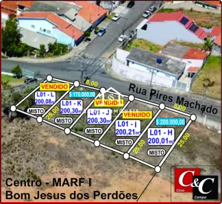Lote/Terreno à venda, 200m² no Marf I, Bom Jesus dos Perdões