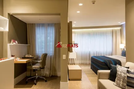 Flat com 1 Quarto à venda, 34m² no Cidade Monções, São Paulo