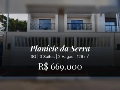 Casa com 3 Quartos à venda, 129m² no Planície da Serra, Serra