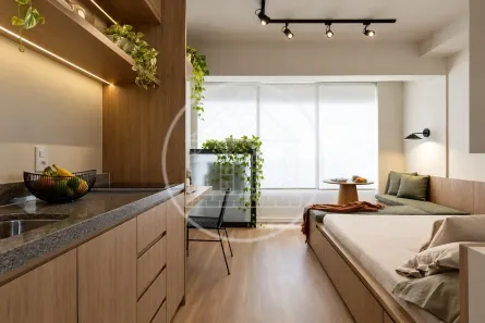 Apartamento com 1 Quarto para alugar, 25m² no Vila Cordeiro, São Paulo