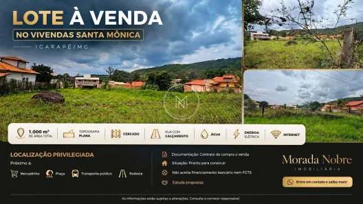 Lote/Terreno à venda, 1000m² no Vivenda Santa Mônica, Igarapé