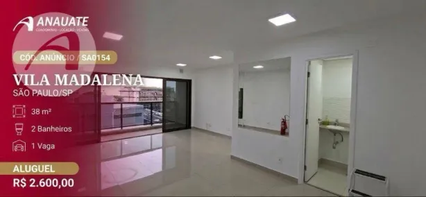 Sala Comercial para alugar, 41m² no Vila Romana, São Paulo