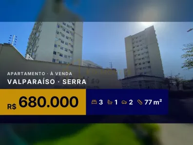 Apartamento com 3 Quartos à venda, 77m² no Valparaíso, Serra