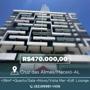 Apartamento com 1 Quarto à venda, 38m² no Cruz das Almas, Maceió
