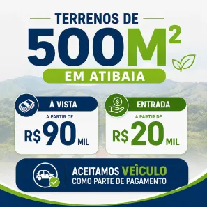 Lote/Terreno à venda, 500m² no Centro, Atibaia
