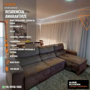 Apartamento com 3 Quartos à venda, 134m² no Centro, Sertãozinho
