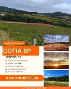 Lote/Terreno à venda, 500m² no Brotas(Caucaia do Alto), Cotia