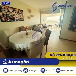 Apartamento com 3 Quartos à venda, 104m² no Jardim Armação, Salvador