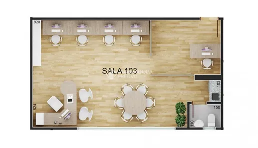 Sala Comercial à venda, 52m² no Cabral, Curitiba