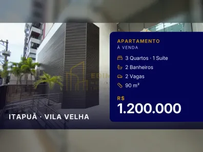 Apartamento com 3 Quartos à venda, 90m² no Itapuã, Vila Velha