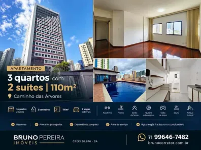 Apartamento com 3 Quartos à venda, 110m² no Caminho das Árvores, Salvador