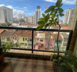 Apartamento com 3 Quartos para alugar, 165m² no Gonzaga, Santos