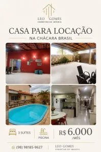 Casa com 3 Quartos para alugar, 299m² no Chácara Brasil, São Luís