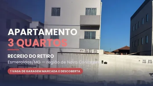Apartamento com 3 Quartos à venda, 60m² no Recreio do Retiro, Esmeraldas