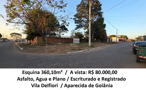 Lote/Terreno à venda, 360m² no Villa Deifiore, Aparecida de Goiânia