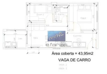 Apartamento com 2 Quartos à venda, 44m² no Vila Santa Teresa (Zona Leste), São Paulo