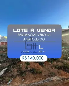 Lote/Terreno à venda, 200m² no Loteamento Residencial Verona, Anápolis