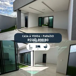 Casa com 3 Quartos à venda, 134m² no Paraíso, Anápolis
