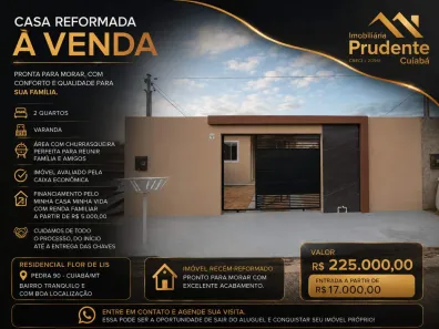 Casa com 2 Quartos à venda, 75m² no Pedra 90, Cuiabá