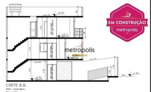 Sobrado com 3 Quartos à venda, 156m² no Vila América, Santo André