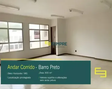 Imóvel Comercial para alugar, 300m² no Barro Preto, Belo Horizonte