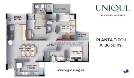 Apartamento com 3 Quartos à venda, 89m² no Fátima, Teresina