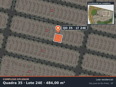 Lote/Terreno à venda, 484m² no Eparque Mirage, São José do Rio Preto