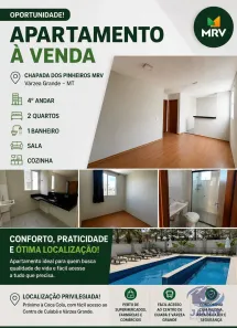 Apartamento com 2 Quartos à venda, 52m² no Mapim, Várzea Grande