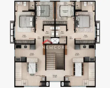 Apartamento com 2 Quartos à venda, 68m² no Centro, Navegantes