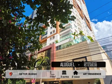 Apartamento com 3 Quartos para alugar, 110m² no Setor Bueno, Goiânia